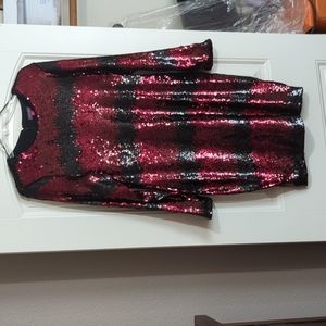 Vince Camuto ombre sequin cherry noir dress. M. Worn once